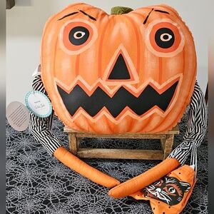 Tracy Scheff Retro Jack Zombinaland Halloween Decorative Pillow  Hand Painted